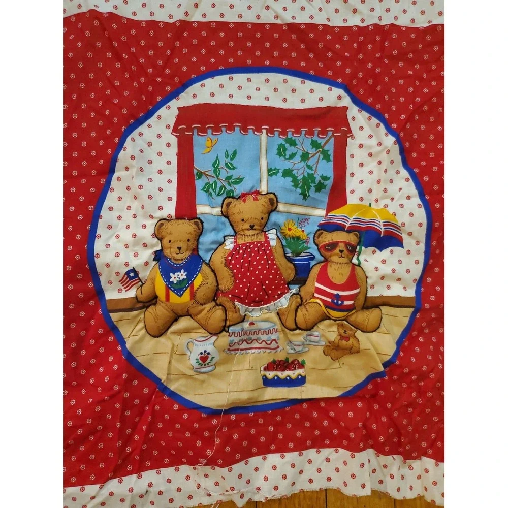VIP V.I.P. Teddy Bear Cut Sew Stuff Craft‎ Pillows Cranston Print Works Lot Of 2